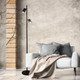 Floor Lamp Black Adjustable 2 Head 5W GU10 4000K 159cm Floor Lamp Black Adjustable 2 Head 5W GU10 4000K 159cm